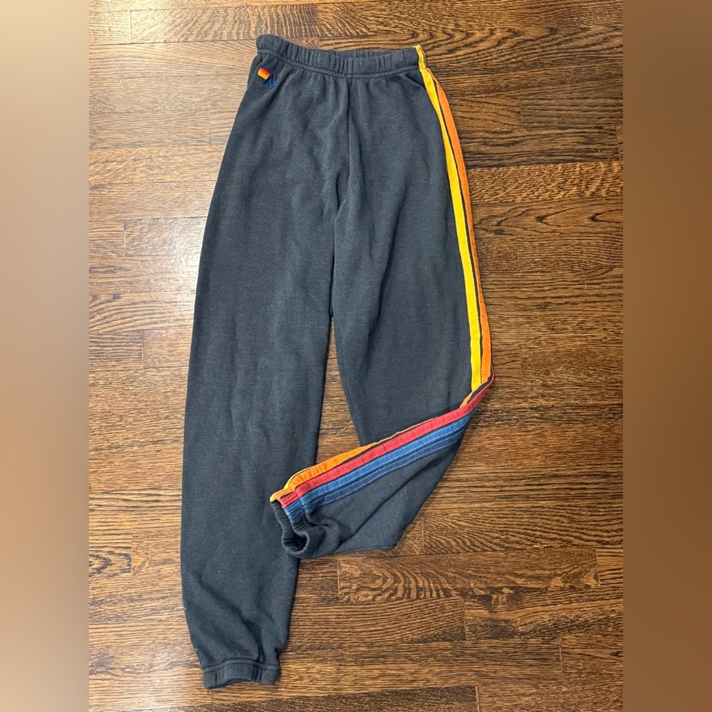 Aviator Nation 5 Stripe Sweatpants Charcoal